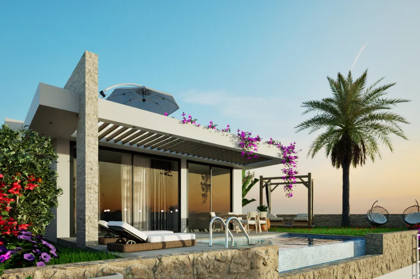Bungalow med 2 sovrum Charming Coastal Retreat i Esentepe