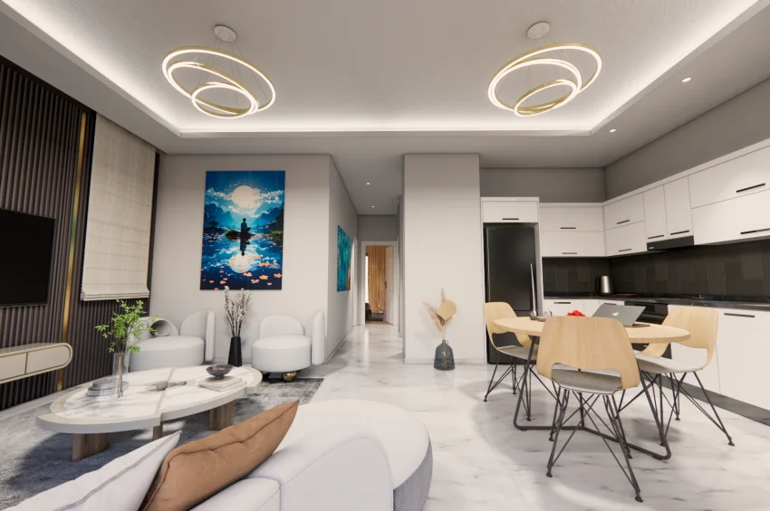 Modern 2 Bedroom Apartment with Private Pool in a Gated Complex, Alsancak Kyrenia