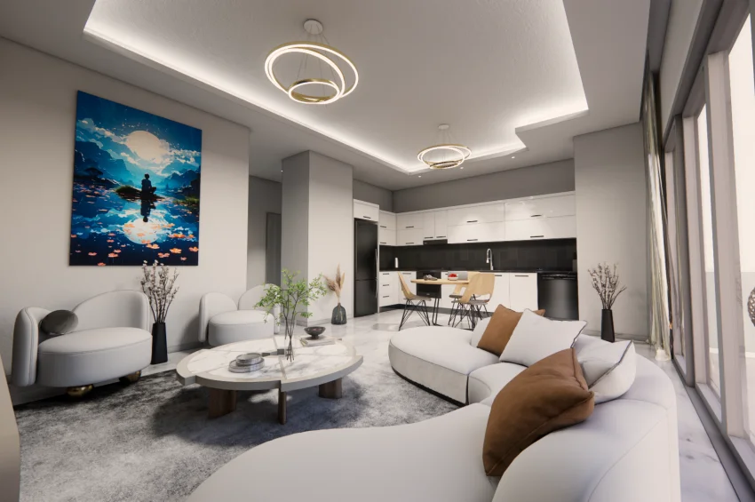 Modern 2 Bedroom Apartment with Private Pool in a Gated Complex, Alsancak Kyrenia
