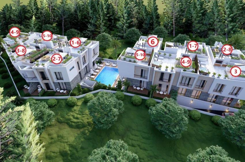 Modern 2 Bedroom Apartment with Private Pool in a Gated Complex, Alsancak Kyrenia