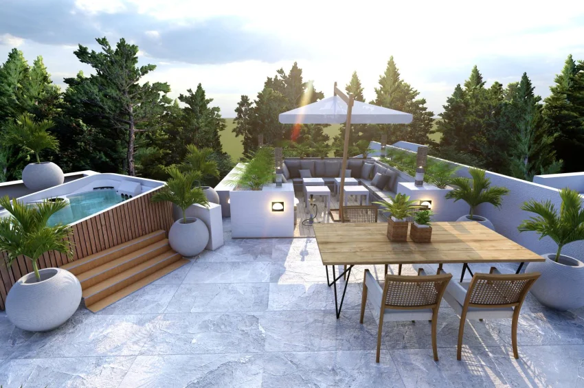 Modern 2 Bedroom Apartment with Private Pool in a Gated Complex, Alsancak Kyrenia