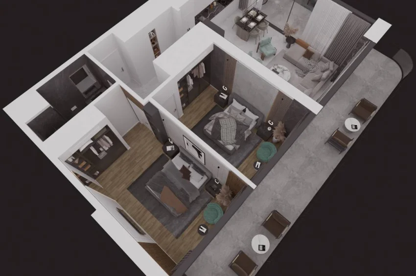 Erleben Sie Familienkomfort und Eleganz in geräumigen 2 Schlafzimmer Wohnungen