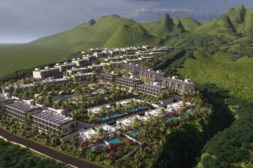 Nowoczesny loftowy penthouse z 2 sypialniami Bahçeli w ekskluzywnym resorcie