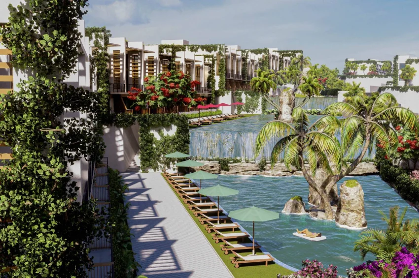 Stylish Garden Studio Apartment in a Luxury Complex in Bahçeli