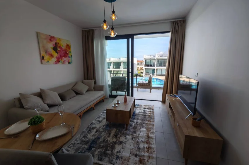 Полностью меблированная квартира с 1 спальней и террасой на крыше – Pearl Island, Эсентепе