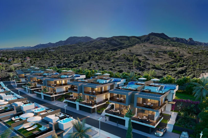 Ultraluxuriöse 3 Schlafzimmer Doppelvillen im Zentrum von Kyrenia – Dachterrasse und privater Pool