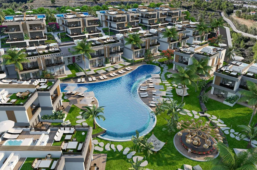 Ultraluxuriöse 3 Schlafzimmer Doppelvillen im Zentrum von Kyrenia – Dachterrasse und privater Pool