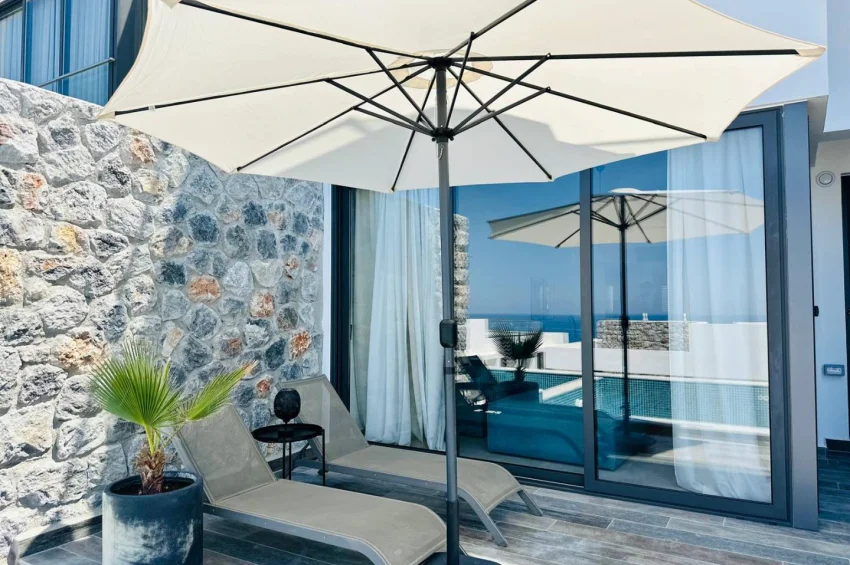 Esentepe, Kyrenia – Private Gartenwohnung mit Infinity-Pool und Meerblick