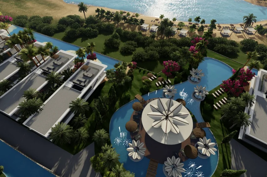 Moderne 1-roms Penthouse-leilighet i Unique Beach Resort