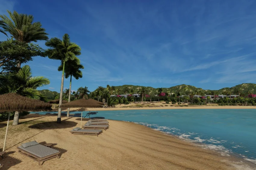 Moderne 1-roms Penthouse-leilighet i Unique Beach Resort