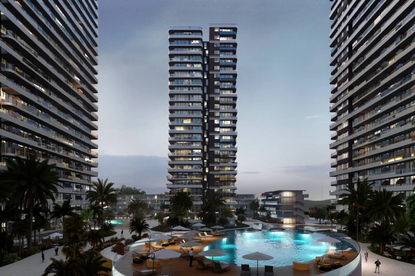 Ultra-luksuriøs 4+1 Penthouse i İskele sitt mest eksklusive boligprosjekt