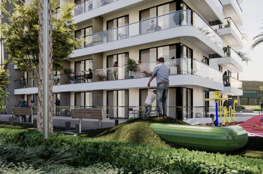 Studio Apartment in einer ultra-luxuriösen Wohnanlage in Lefke Gaziveren