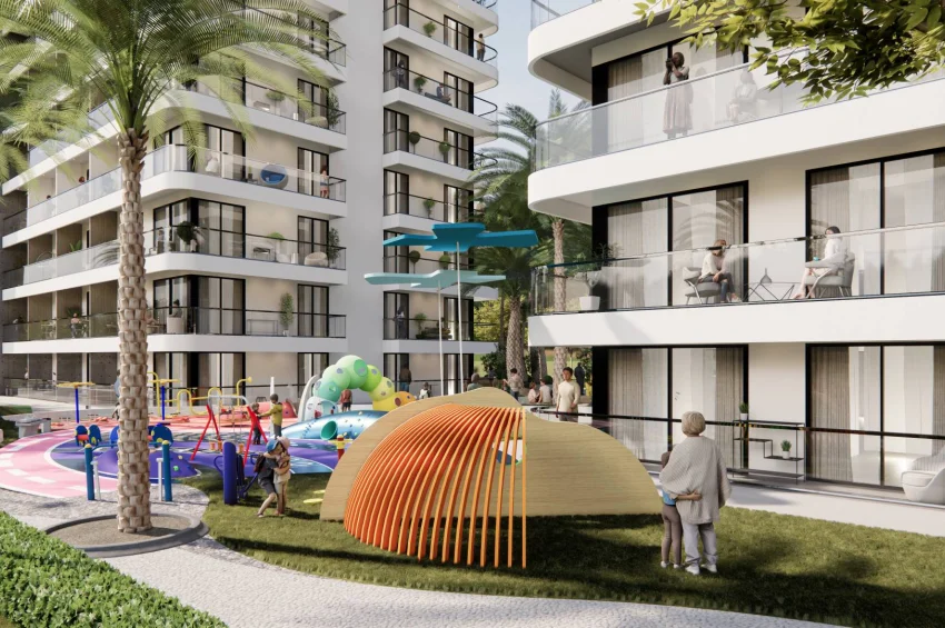 1 Schlafzimmer Wohnung in einer Ultra-Luxus-Wohnanlage in Lefke Gaziveren