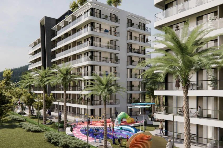 1 Schlafzimmer Wohnung in einer Ultra-Luxus-Wohnanlage in Lefke Gaziveren