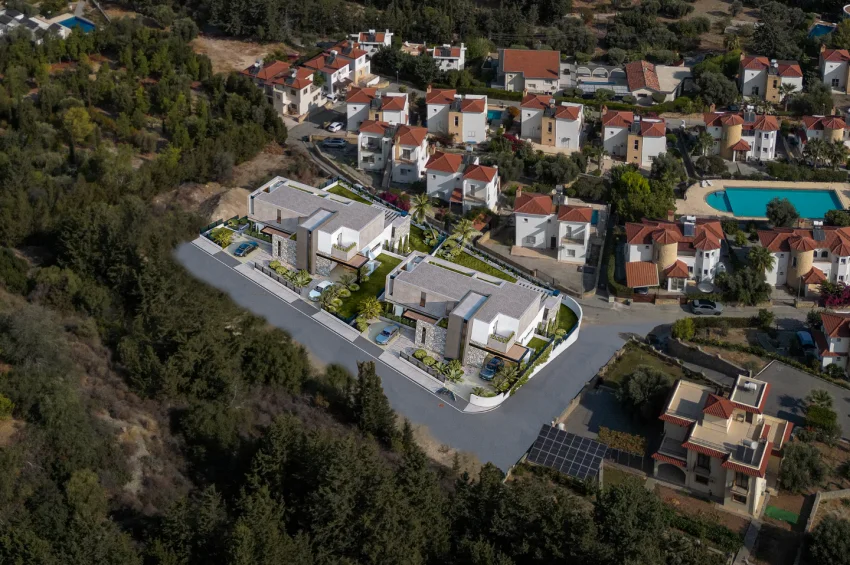Ultralyxig villa 4+1 med privat pool och havsutsikt i Bellapais, Kyrenia