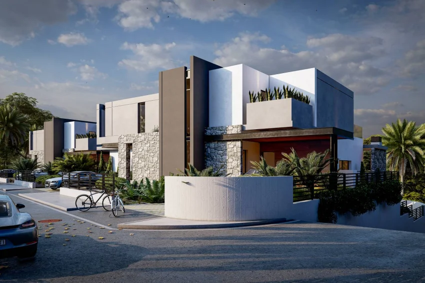 Ultralyxig villa 4+1 med privat pool och havsutsikt i Bellapais, Kyrenia