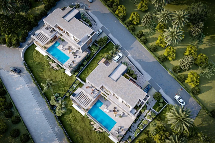 Ultralyxig villa 4+1 med privat pool och havsutsikt i Bellapais, Kyrenia