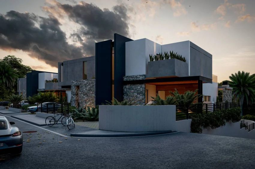 Ultralyxig villa 4+1 med privat pool och havsutsikt i Bellapais, Kyrenia