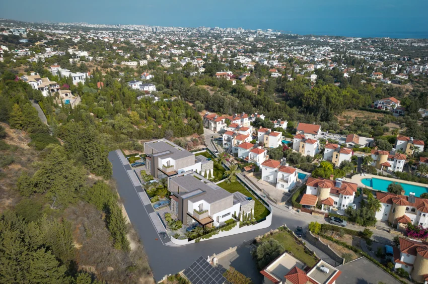 Ultralyxig villa 4+1 med privat pool och havsutsikt i Bellapais, Kyrenia