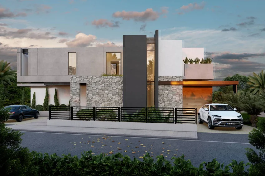 Ultralyxig villa 4+1 med privat pool och havsutsikt i Bellapais, Kyrenia