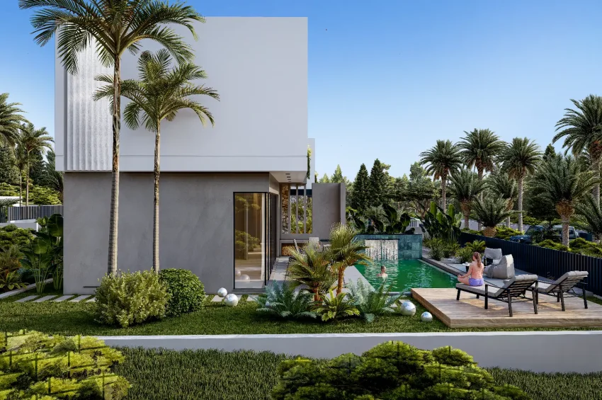 3 Bedroom Villa in Çatalköy with Panoramic Sea Views and Private Pool