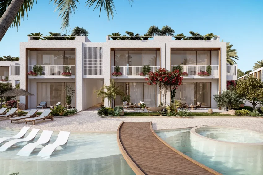 Denize Yürüme Mesafesinde 1+1 Daire Lapta'da Havuzlu Site İçerisinde