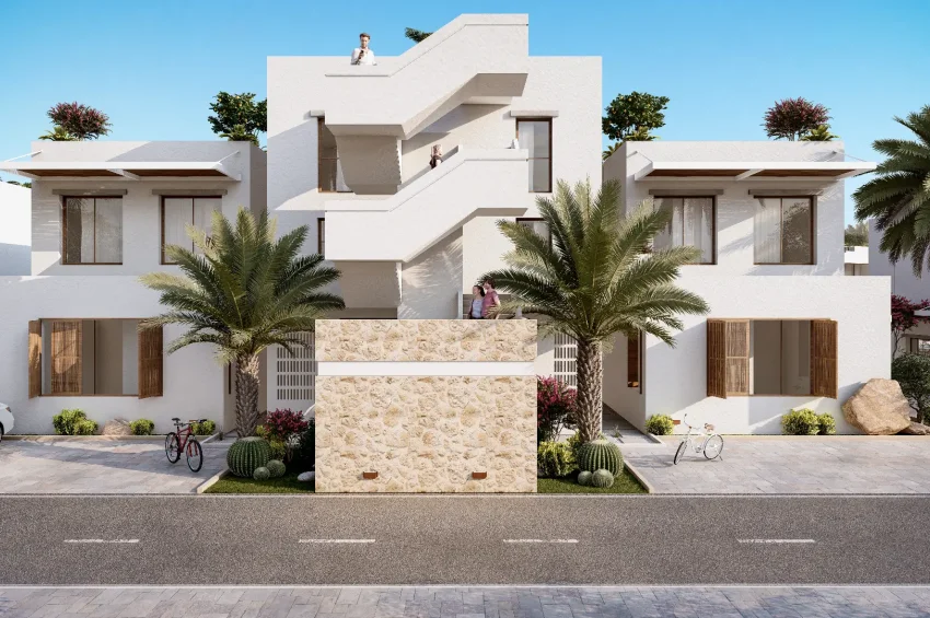 Denize Yürüme Mesafesinde 2+1 Daire Lapta'da Havuzlu Site İçerisinde