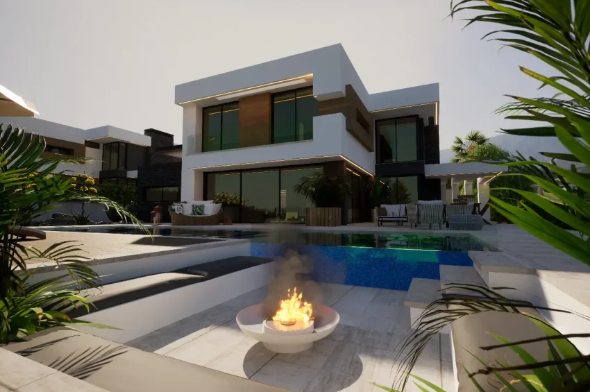 4 sovrum Villa i Edremit, Kyrenia, med bergs- och havsutsikt samt privat pool