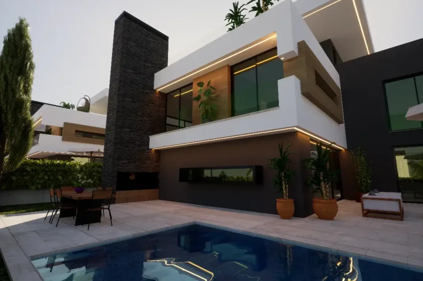 4 sovrum Villa i Edremit, Kyrenia, med bergs- och havsutsikt samt privat pool