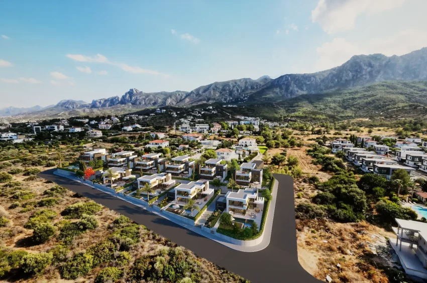 4 sovrum Villa i Edremit, Kyrenia, med bergs- och havsutsikt samt privat pool