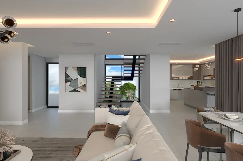 4 sovrum Villa i Edremit, Kyrenia, med bergs- och havsutsikt samt privat pool