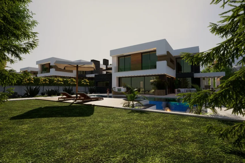 4 sovrum Villa i Edremit, Kyrenia, med bergs- och havsutsikt samt privat pool