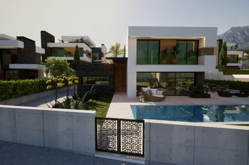 4 sovrum Villa i Edremit, Kyrenia, med bergs- och havsutsikt samt privat pool