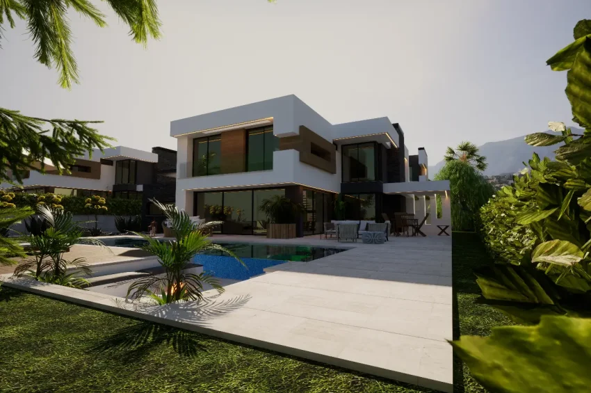 4 sovrum Villa i Edremit, Kyrenia, med bergs- och havsutsikt samt privat pool