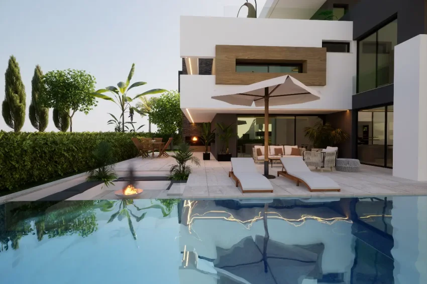 5 sovrum Villa i Edremit, Kyrenia, med bergs- och havsutsikt samt privat pool