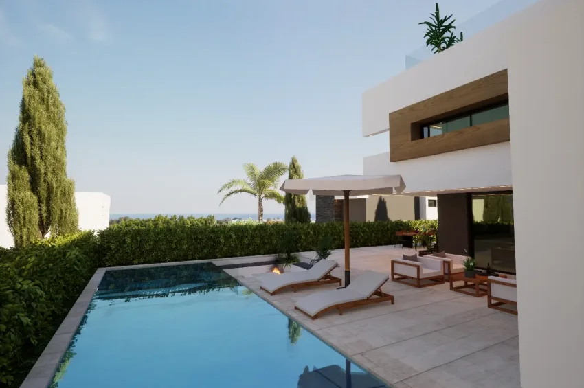 5 sovrum Villa i Edremit, Kyrenia, med bergs- och havsutsikt samt privat pool