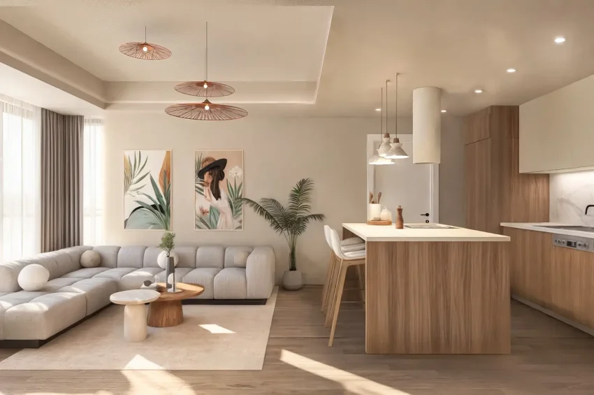 1 Schlafzimmer Wohnung in Karşıyaka, Kyrenia mit Meerblick und hohem Mietrenditepotenzial