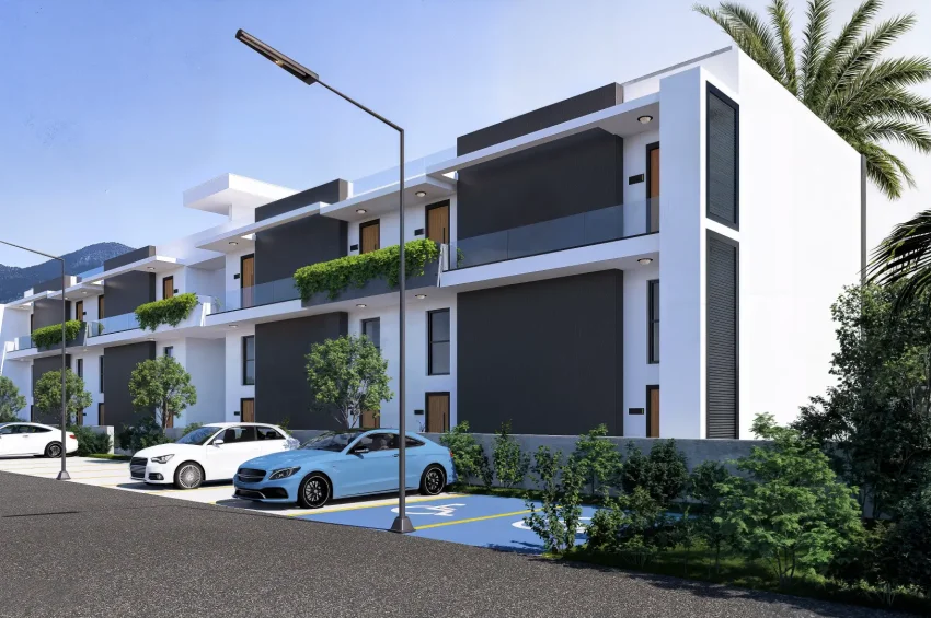 Studio-Penthouse-Wohnung in einer 5★ Wohnanlage in Karşıyaka, Kyrenia, fußläufig zum Meer