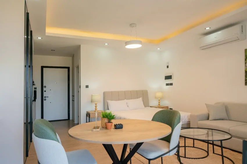 Studio-Penthouse-Wohnung in einer 5★ Wohnanlage in Karşıyaka, Kyrenia, fußläufig zum Meer