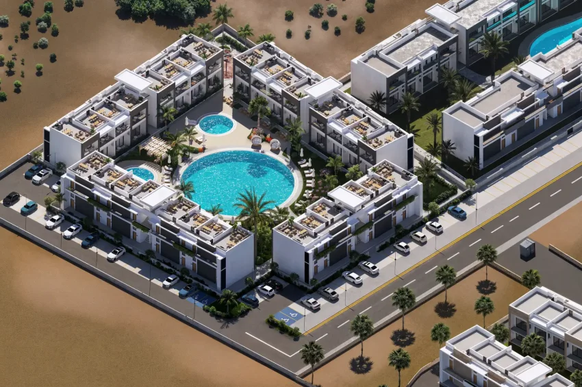 Studio-Penthouse-Wohnung in einer 5★ Wohnanlage in Karşıyaka, Kyrenia, fußläufig zum Meer