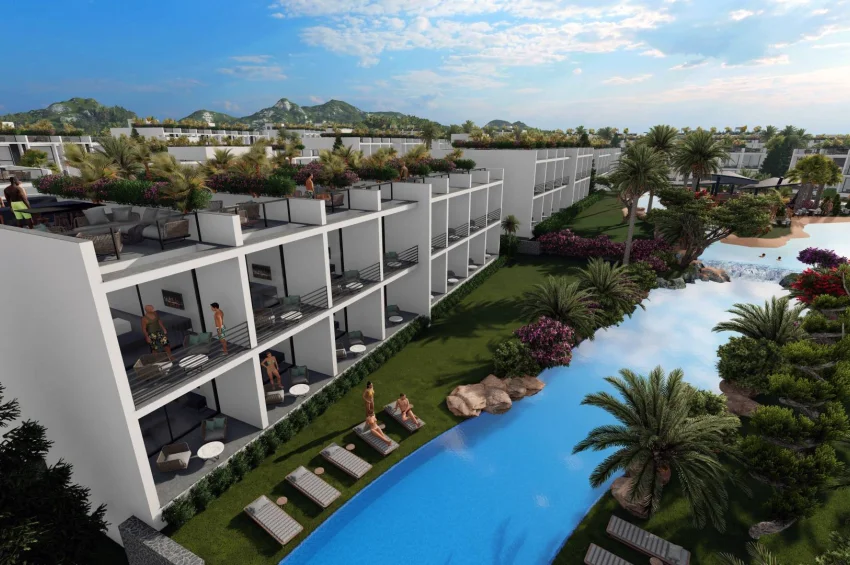 Loft Penthouse mit 2 Schlafzimmer in Tatlısu in grüner Umgebung