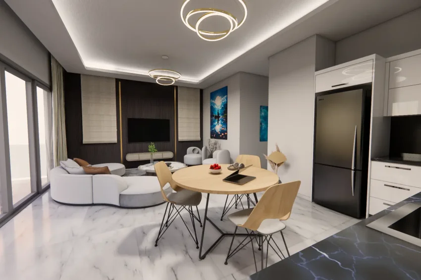 Modern 3 Bedroom Apartment with Private Pool in a Gated Complex, Alsancak Kyrenia
