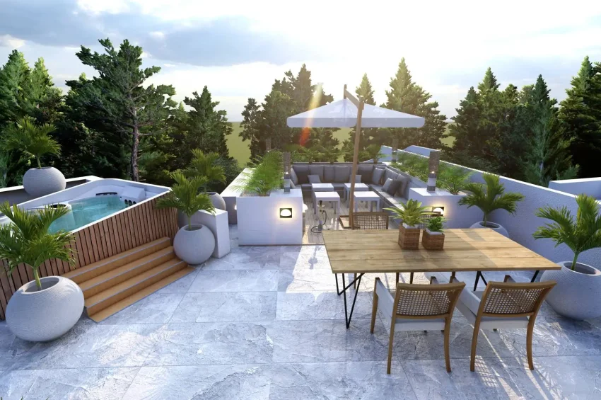 Modern 3 Bedroom Apartment with Private Pool in a Gated Complex, Alsancak Kyrenia