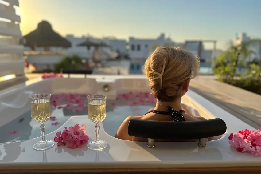 2 Schlafzimmer Erdgeschosswohnung mit Jacuzzi in Mykonos Homes, Bahçeli, Girne