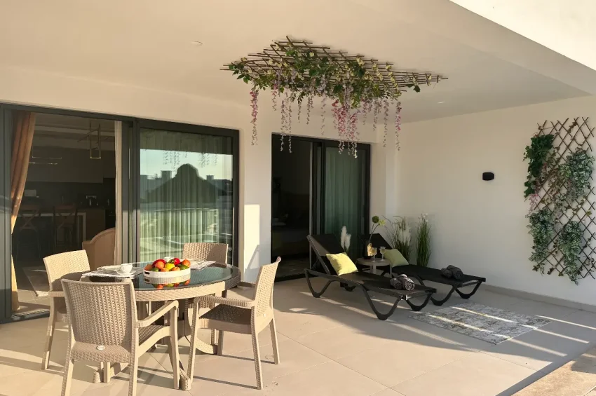 2 Schlafzimmer Erdgeschosswohnung mit Jacuzzi in Mykonos Homes, Bahçeli, Girne