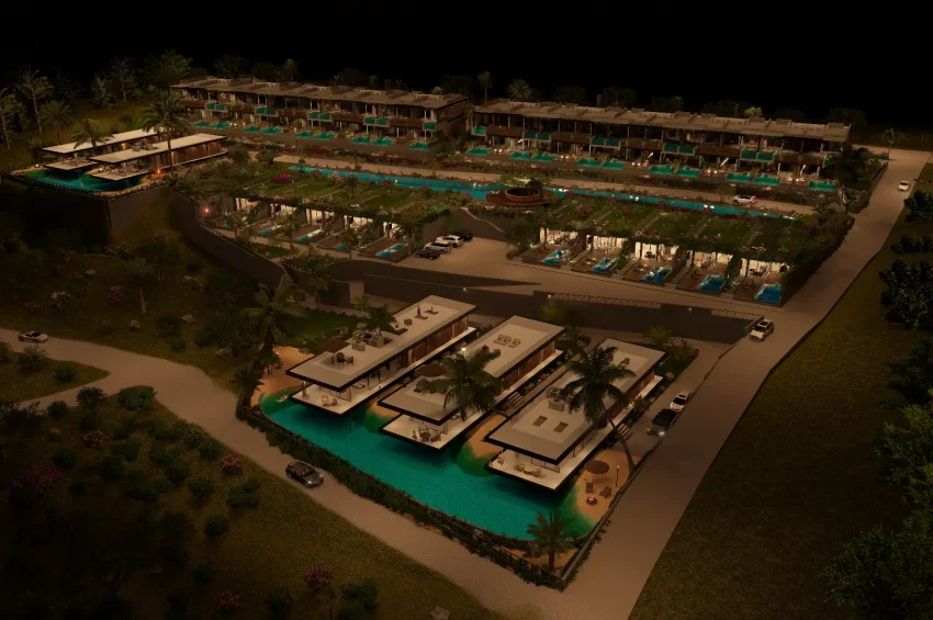 2 Yatak Odalı Zemin Kat Daire, Denize Yürüme Mesafesinde, Bahçeli'de Resort İçerisinde