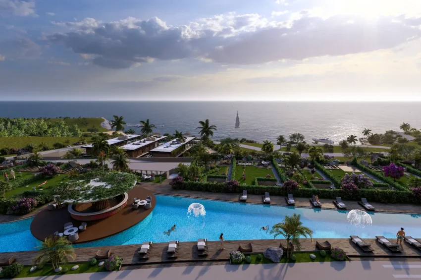 2 Yatak Odalı Zemin Kat Daire, Denize Yürüme Mesafesinde, Bahçeli'de Resort İçerisinde
