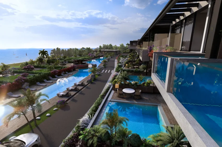 2 Yatak Odalı Zemin Kat Daire, Denize Yürüme Mesafesinde, Bahçeli'de Resort İçerisinde