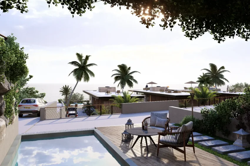 2 Yatak Odalı Zemin Kat Daire, Denize Yürüme Mesafesinde, Bahçeli'de Resort İçerisinde