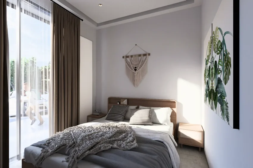 2 Yatak Odalı Zemin Kat Daire, Denize Yürüme Mesafesinde, Bahçeli'de Resort İçerisinde